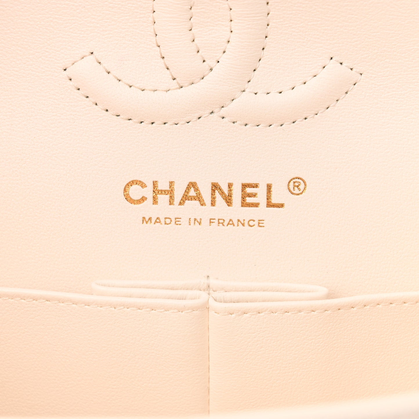 Caviar Quilted Small Double Flap White