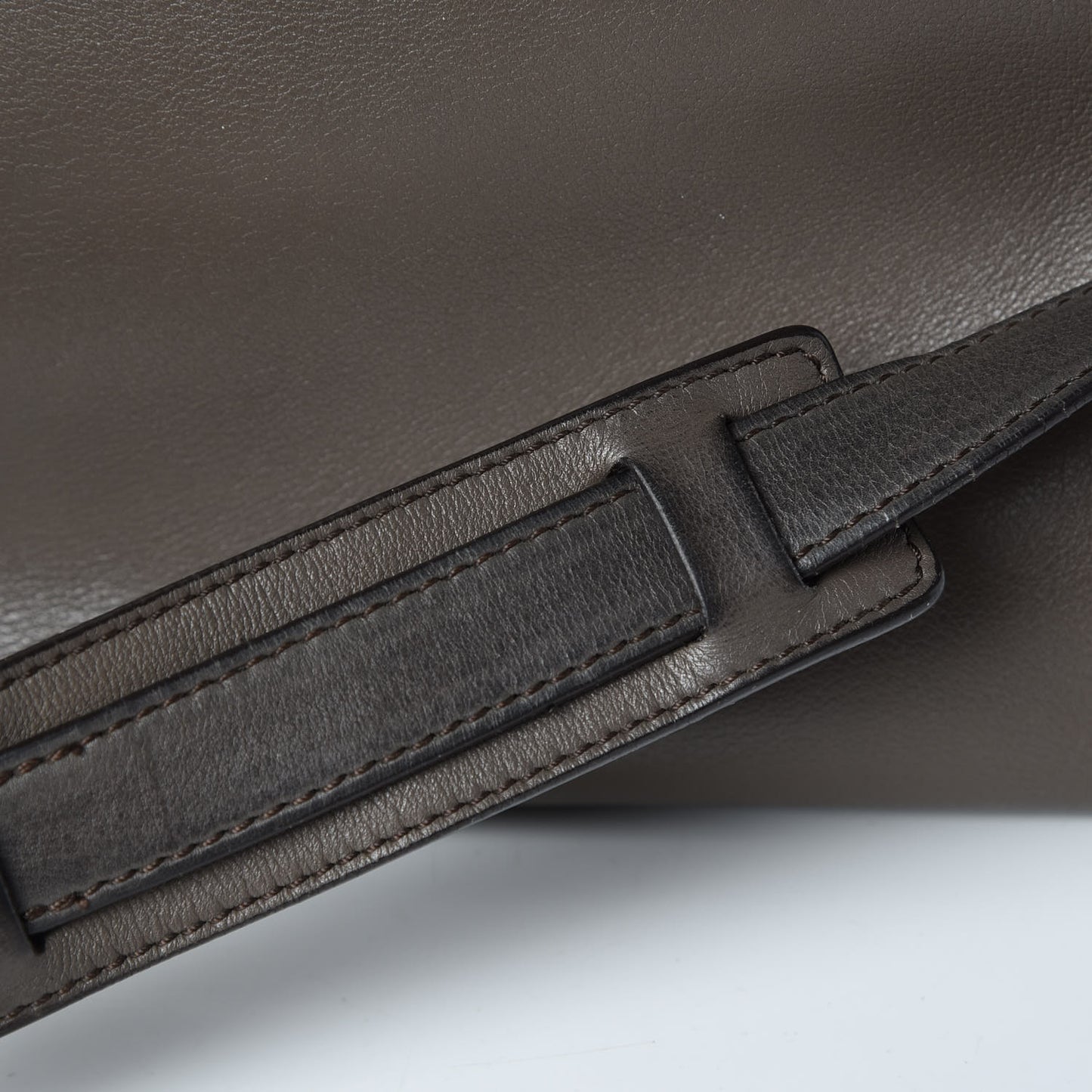 Calfskin Suede Medium Tri-Color Trapeze Taupe