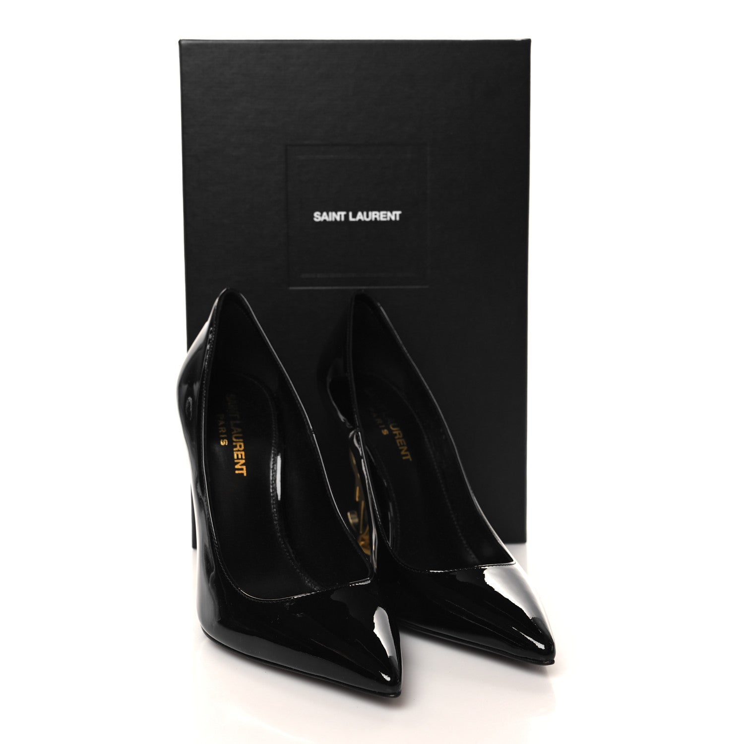 Saint Laurent Patent Opyum 110 Pumps 36 Black Gold 9 of 9