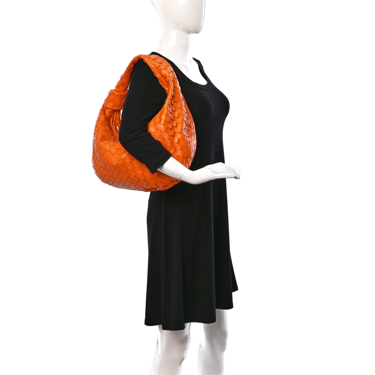 Nappa Intrecciato Small Jodie Twist Orange