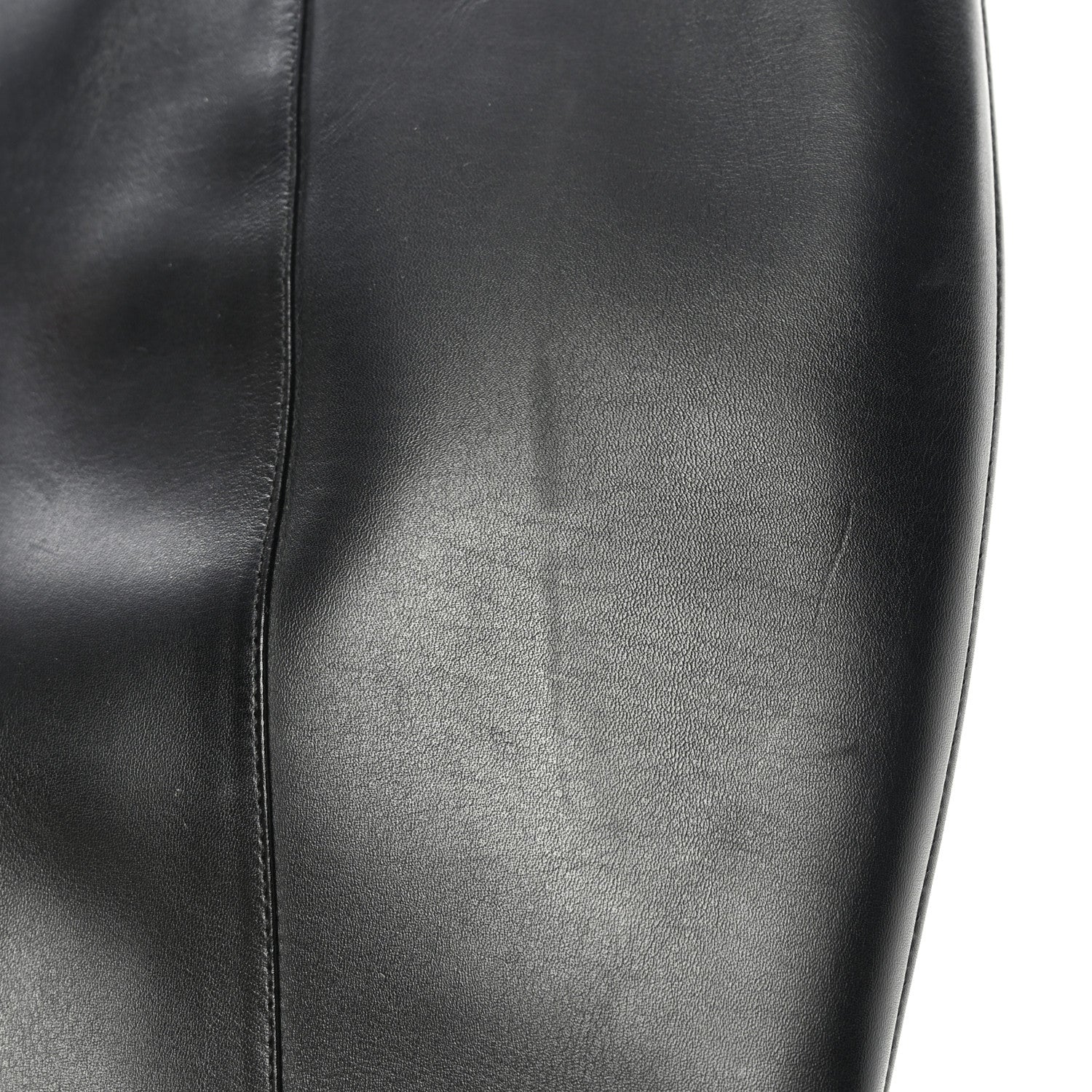 Louis Vuitton Calfskin Belted High Boots 36.5 Black 9 of 18