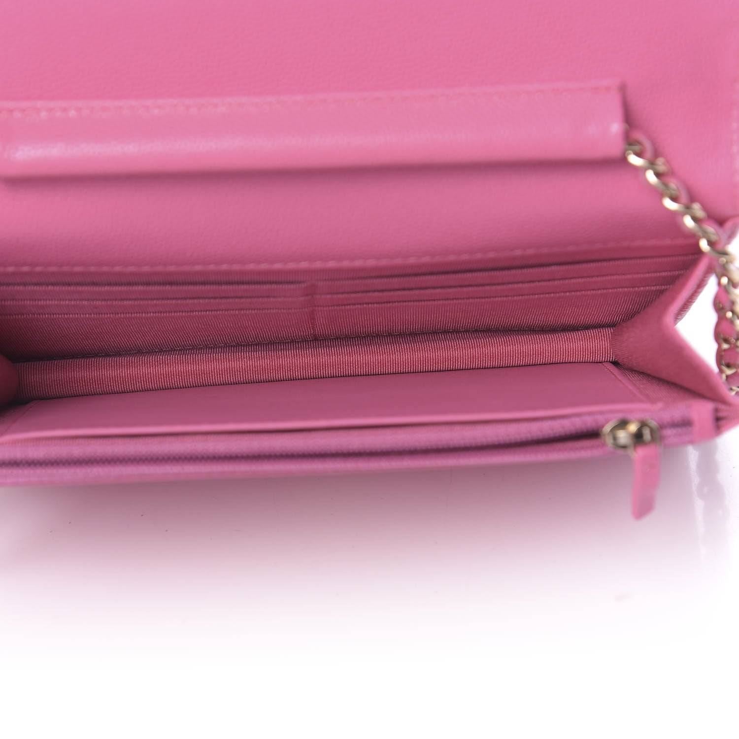 Chanel Caviar Quilted Wallet on Chain WOC Pink 5 of 11