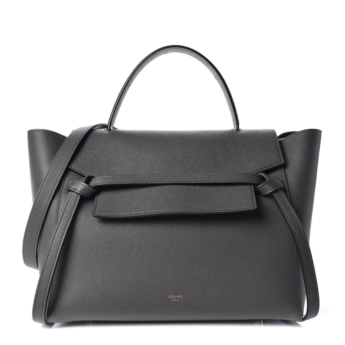 Grained Calfskin Mini Belt Bag Grey