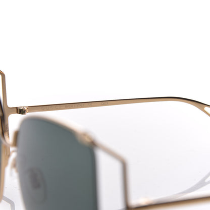 Gucci Oversized Round Sunglasses GG0252S Gold 6 of 7
