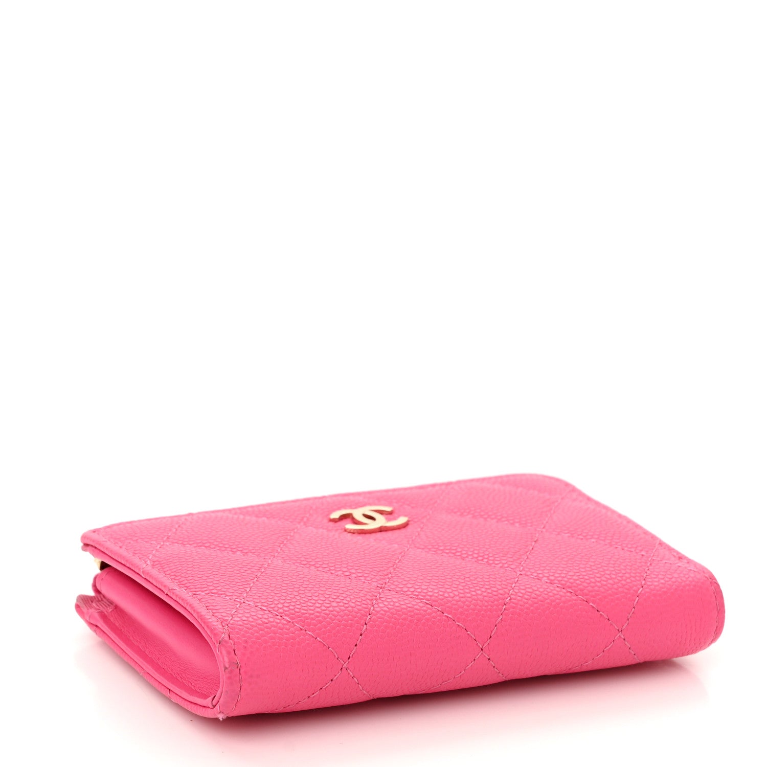Chanel Caviar Quilted Zipped Key Holder Case Pink 4 of 8