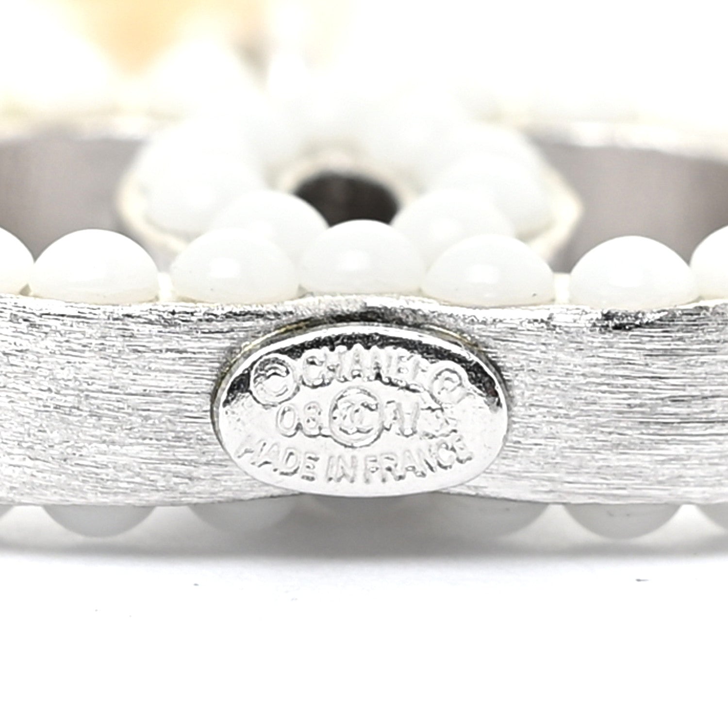 Chanel Pearl CC Long Necklace Silver 6 of 6