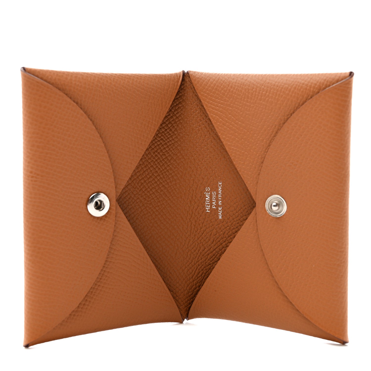 Hermes Epsom Calvi Card Case Gold 5 of 8