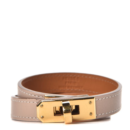 Hermes Tadelakt Kelly Double Tour Bracelet M Argile 1 of 8