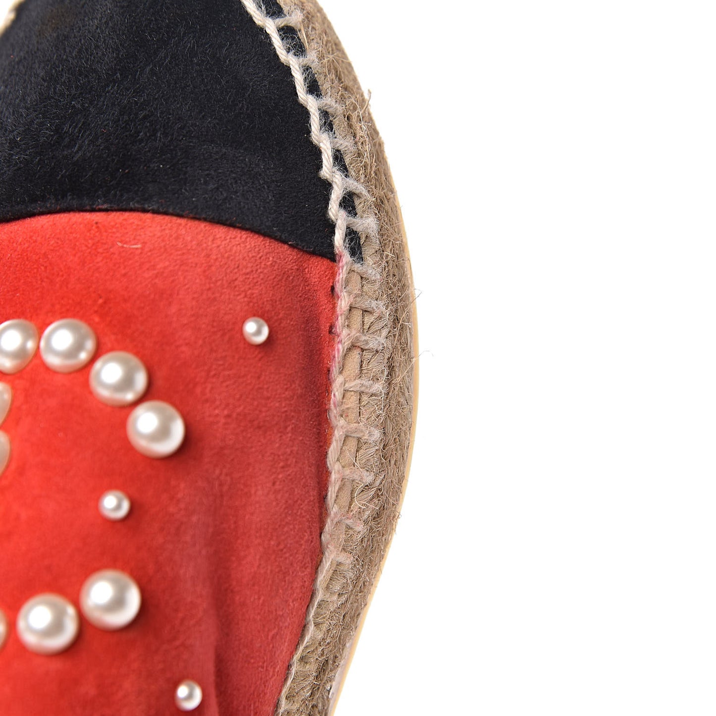Suede Pearl CC Espadrilles 40 Red