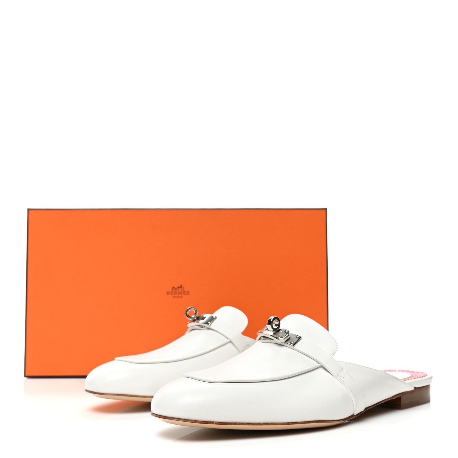 Hermes Calfskin Oz Mules 41 White 8 of 8