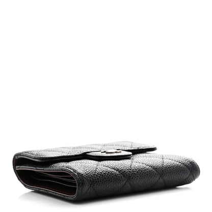 Chanel Caviar Quilted Compact Flap Wallet Black 4 of 8