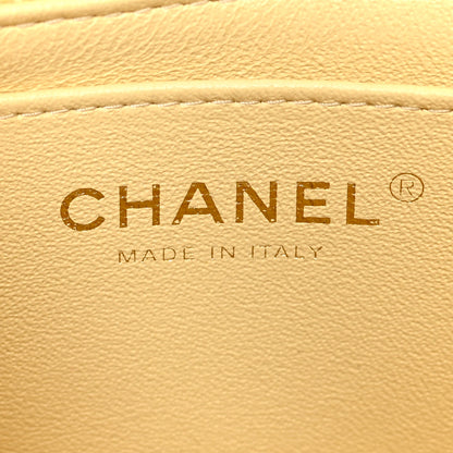 Chanel Lambskin Quilted Mini Rectangular Flap Yellow 12 of 20