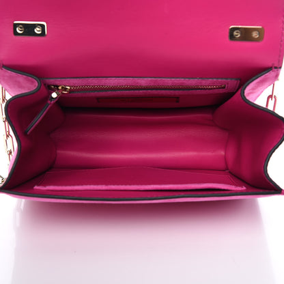 Valentino Garavani Suede Panther Shoulder Bag Bright Fuxia 7 of 8