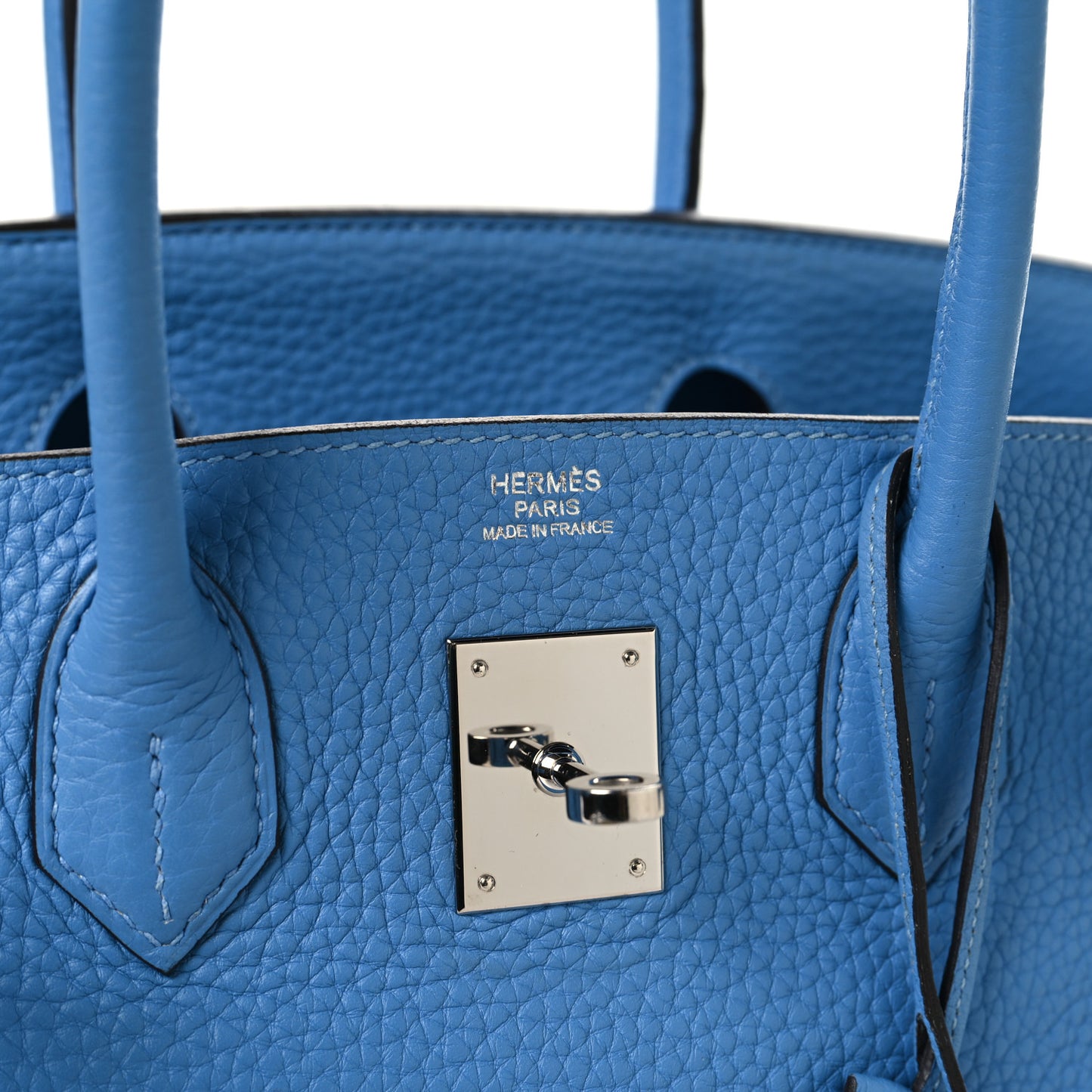 Taurillon Clemence Birkin 30 Bleu Paradis