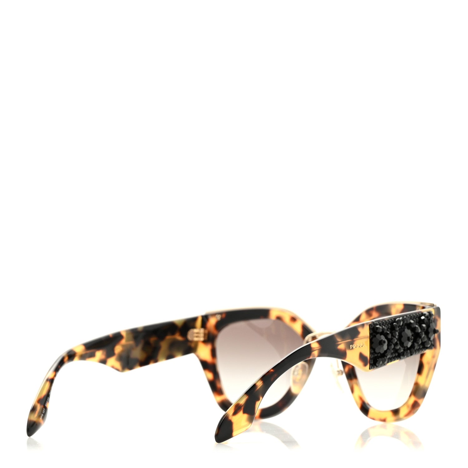 Prada Acetate Bead Sunglasses SPR 10T Tortoise 4 of 9