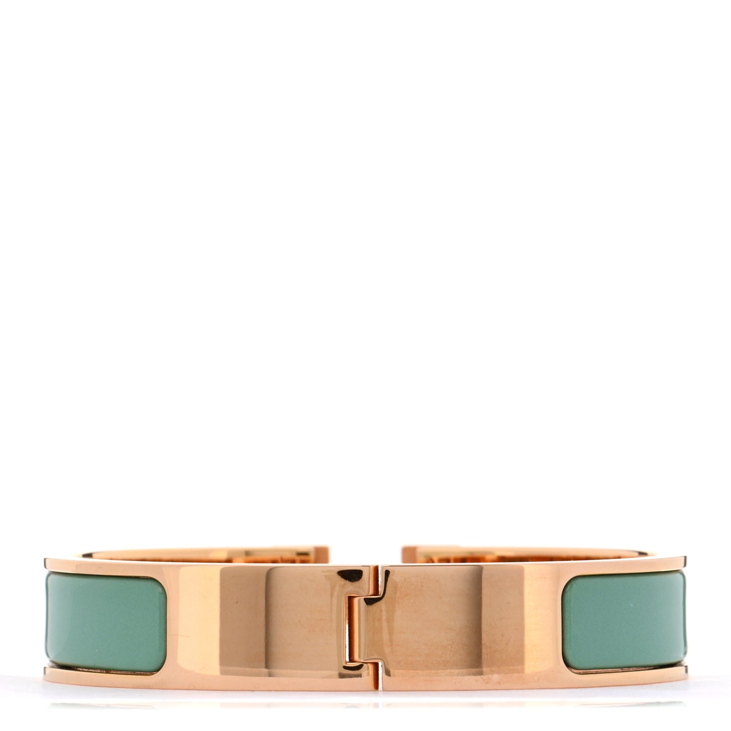 Enamel Narrow Clic Clac H Bracelet PM Vert Aqua