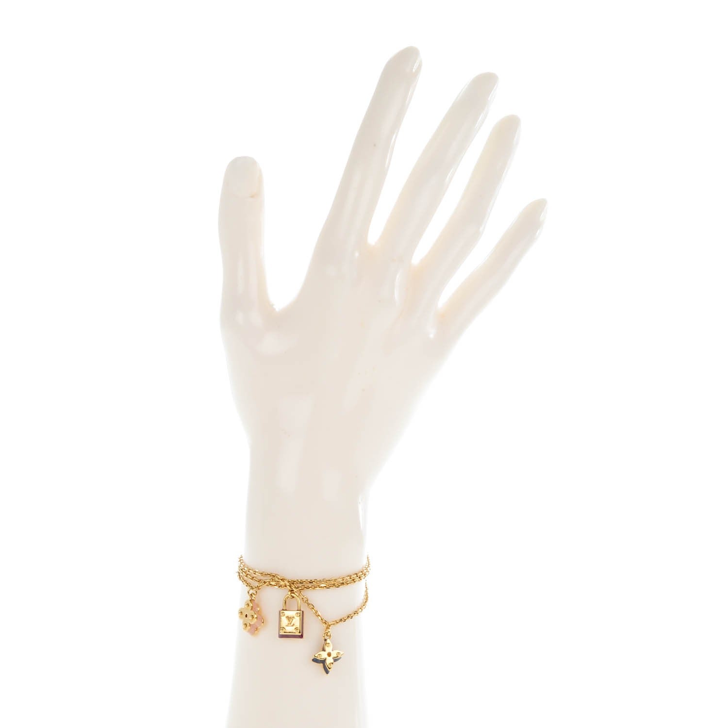 Louis Vuitton Sweet Monogram Charms Bracelet Gold 2 of 4
