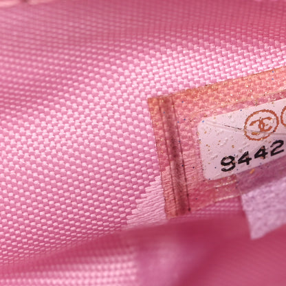 Chanel Calfskin Quilted Cambon Zip Around Makeup Pouch Pink Black 7 of 8
