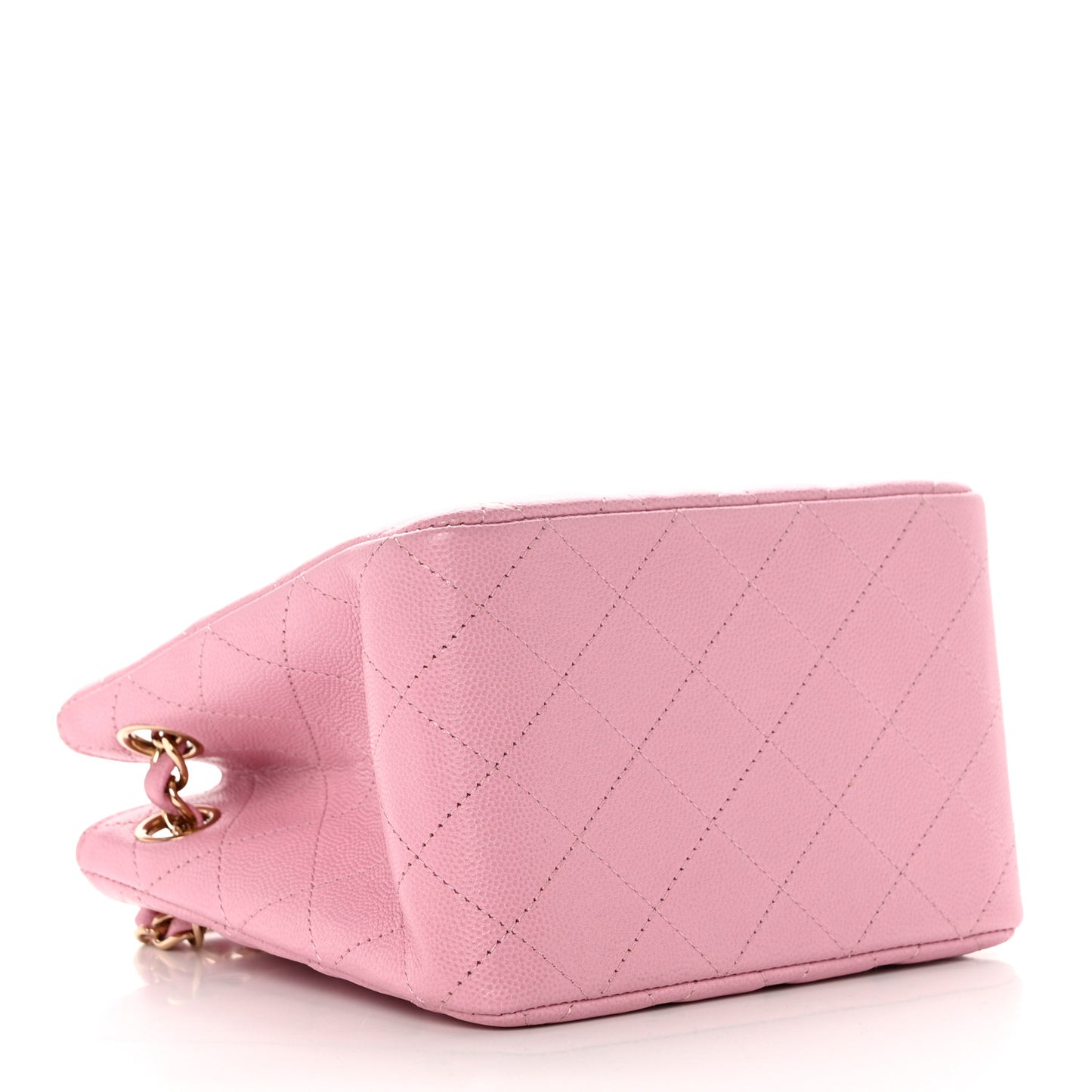 Caviar Quilted Mini Bucket Bag Pink
