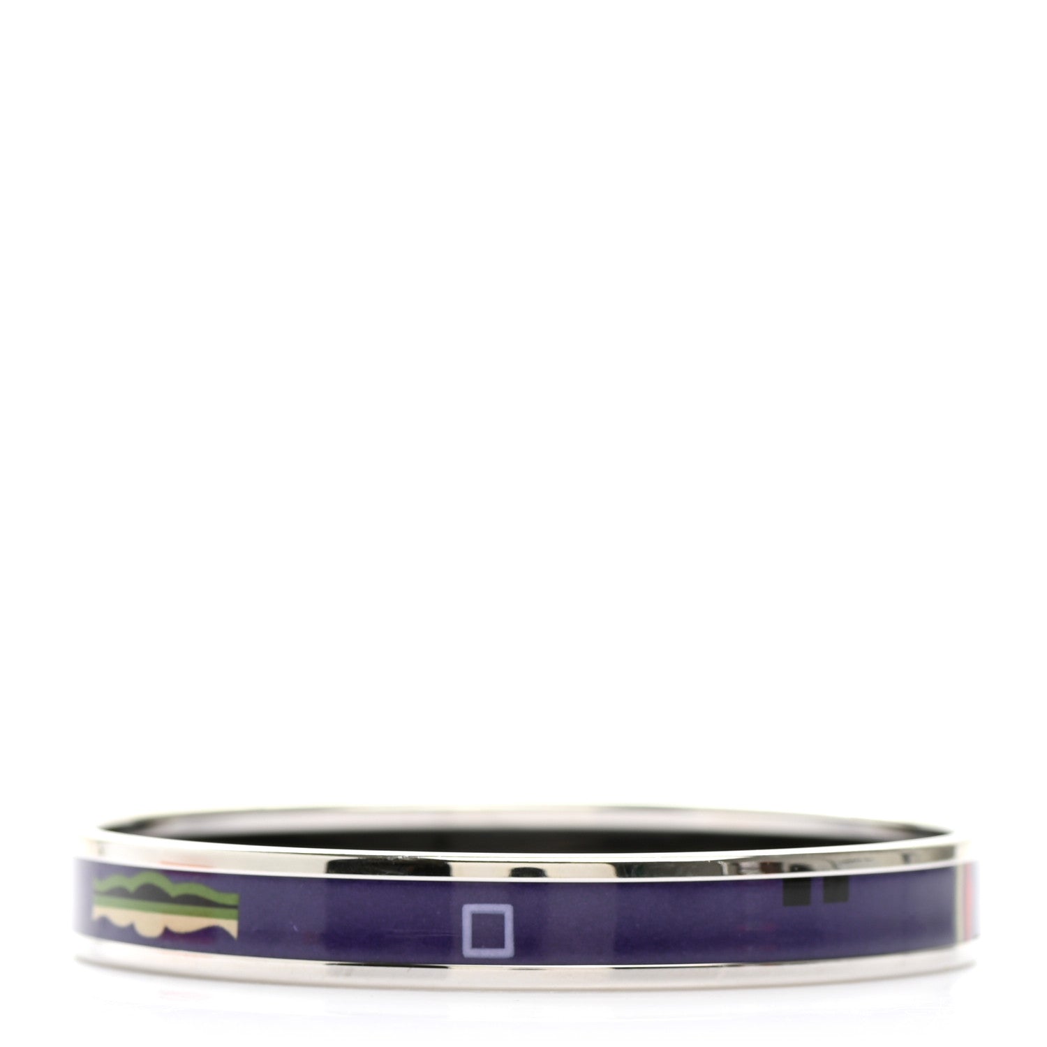 Hermes Enamel Printed Narrow Bracelet 62 3 of 6
