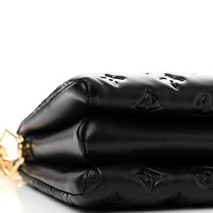 Louis Vuitton Lambskin Embossed Monogram Coussin PM Black 7 of 8