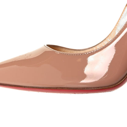 Christian Louboutin Patent Pigalle Follies 100 Pumps 38.5 Nude 8 of 9