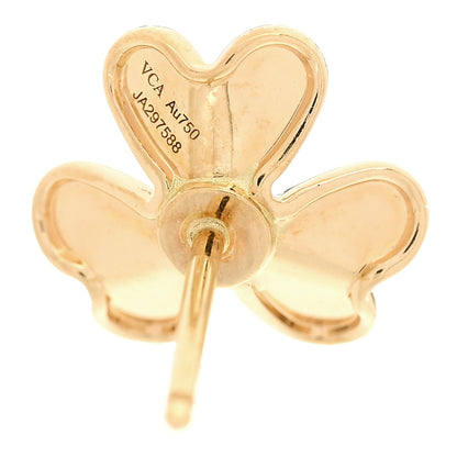 Van Cleef & Arpels 18K Yellow Gold Diamond Mini Frivole Earrings 3 of 5