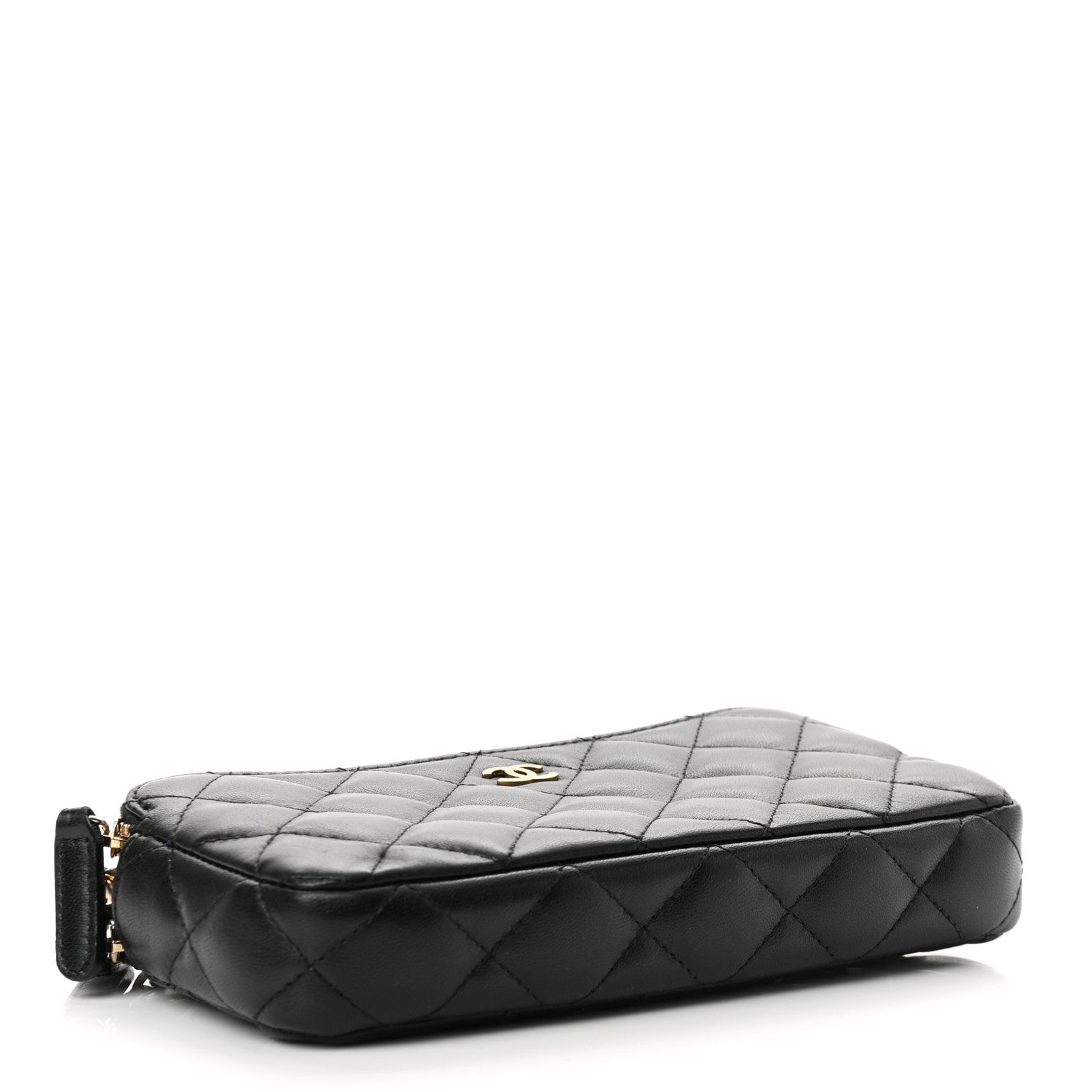 Chanel Lambskin Quilted Small Clutch With Chain Black 4 of 14