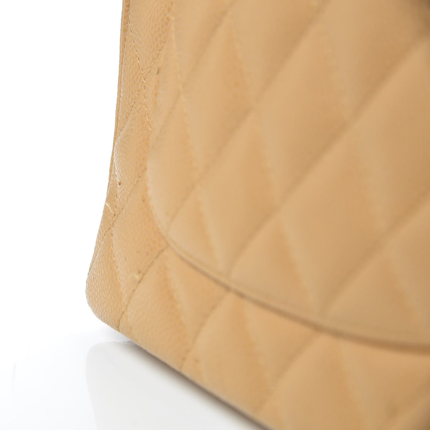 Caviar Quilted Petit Shopping Tote PST Dark Beige