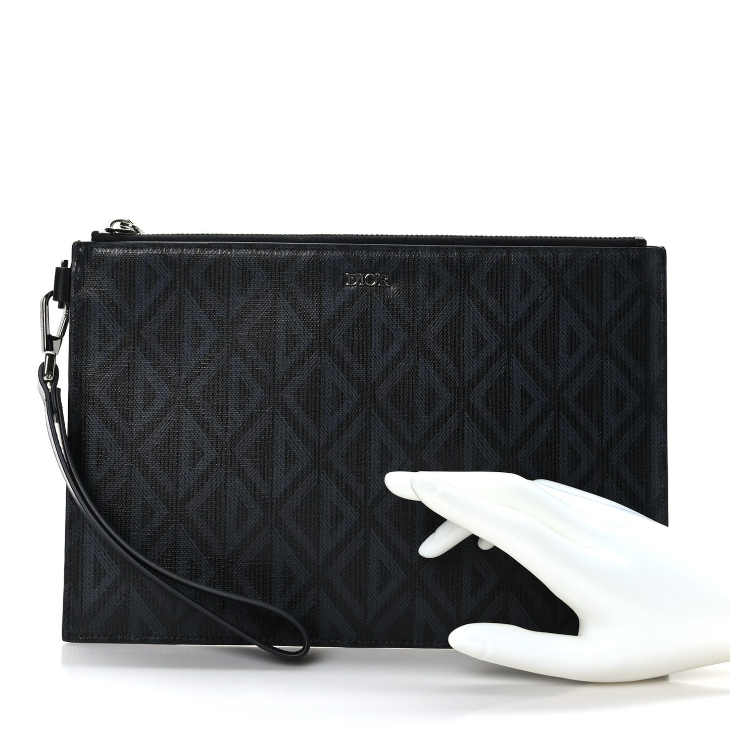 Coated Canvas CD Diamond Hit The Road A5 Pouch Black