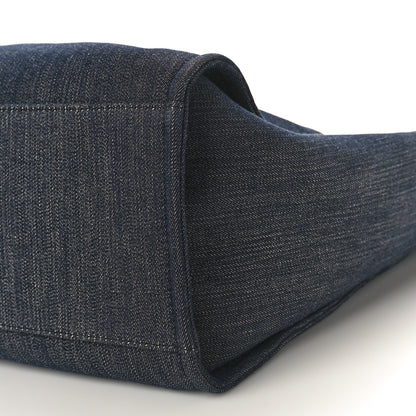 Chanel Denim Large Deauville Tote Dark Blue 9 of 10