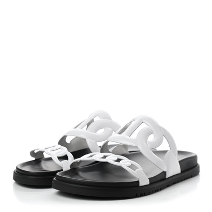 Hermes Nappa Extra Sandals 39 White 3 of 8