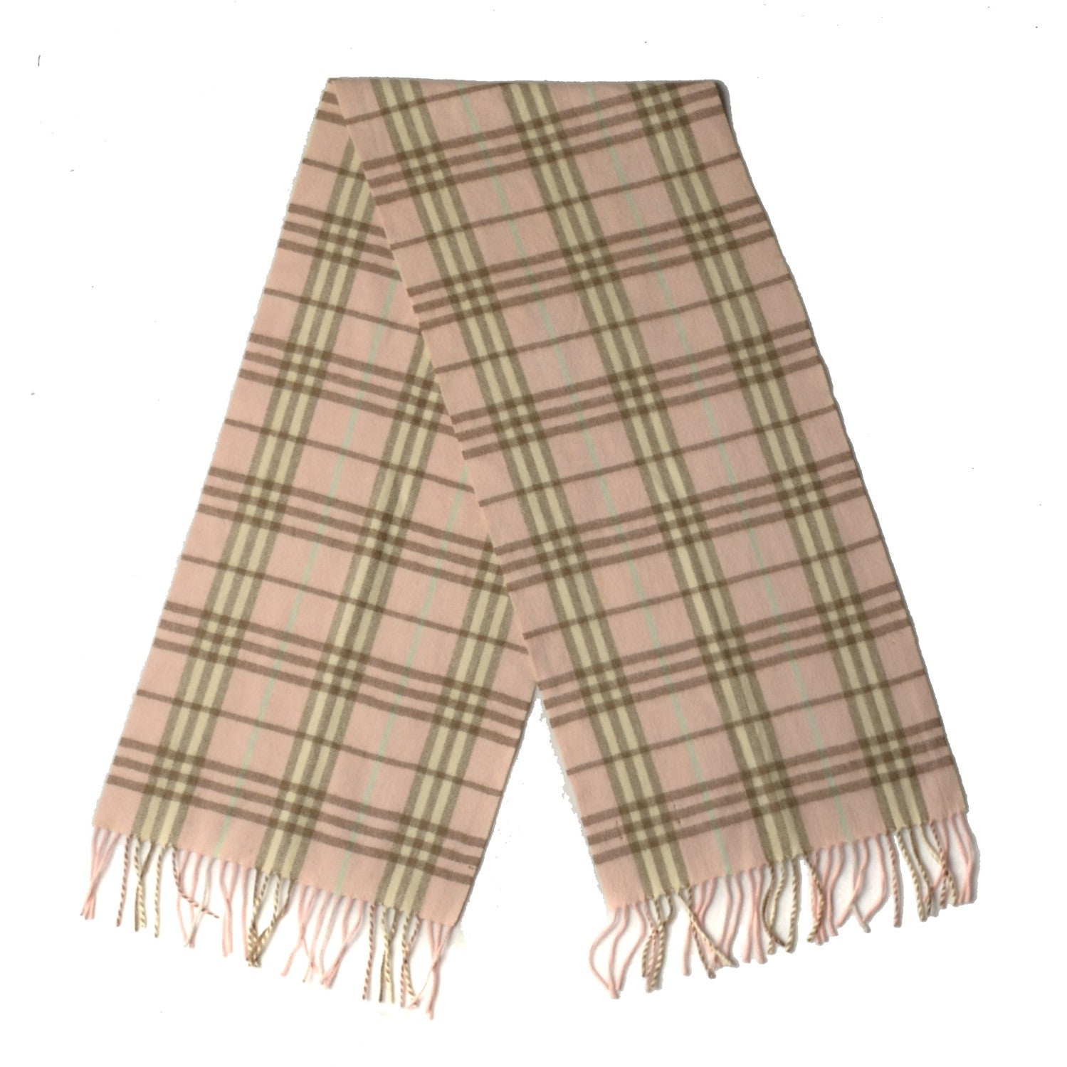 Burberry Cashmere Nova Check Scarf Pink 3 of 4