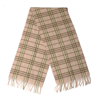 Burberry Cashmere Nova Check Scarf Pink 3 of 4