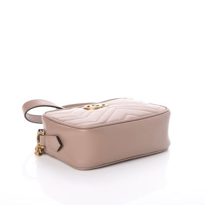 Gucci Calfskin Matelasse Mini GG Marmont Chain Shoulder Bag Nude 5 of 13