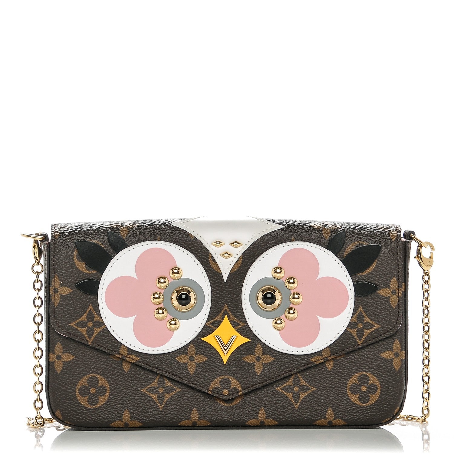 Louis Vuitton Monogram Lovely Birds Pochette Felicie Chain Wallet 1 of 6