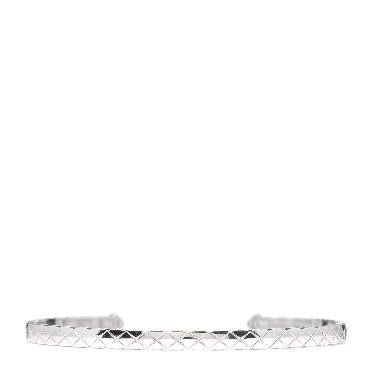 18K White Gold Diamond Coco Crush Cuff Bracelet L
