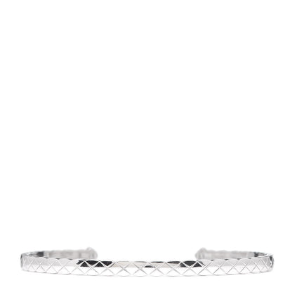 Chanel 18K White Gold Diamond Coco Crush Cuff Bracelet L 3 of 7