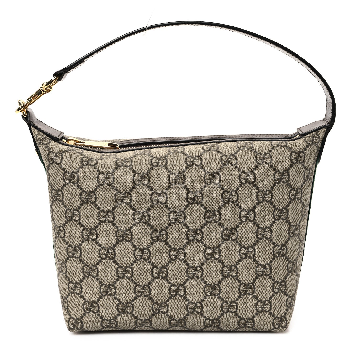 Gucci GG Supreme Monogram Textured Calfskin Web Super Mini Ophidia Shoulder Bag Beige Ebony New Acero 1 of 10