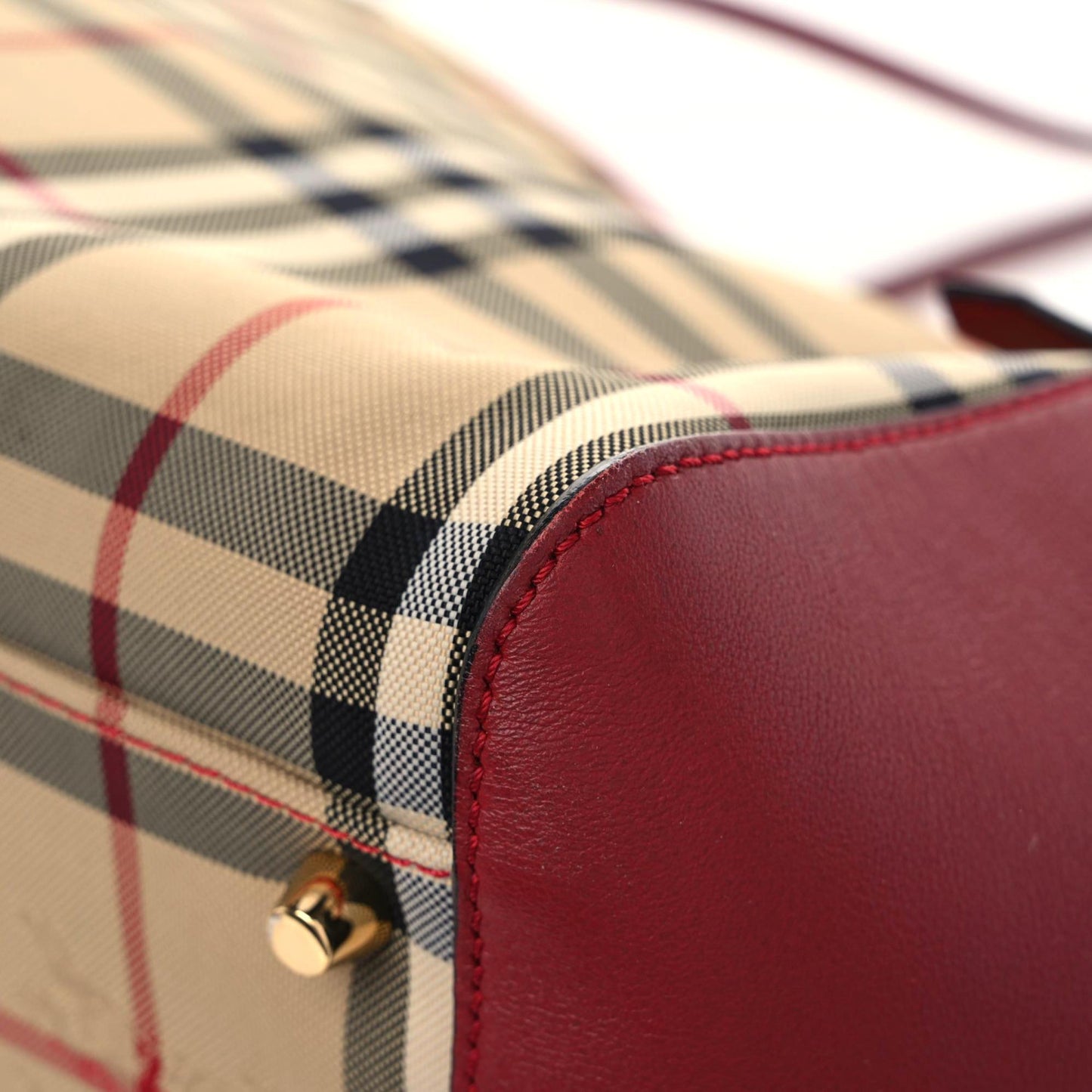 Horseferry Check Small Canterbury Tote Honey Parade Red