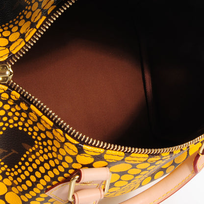 Louis Vuitton Monogram Kusama Town Speedy 30 Yellow 6 of 8