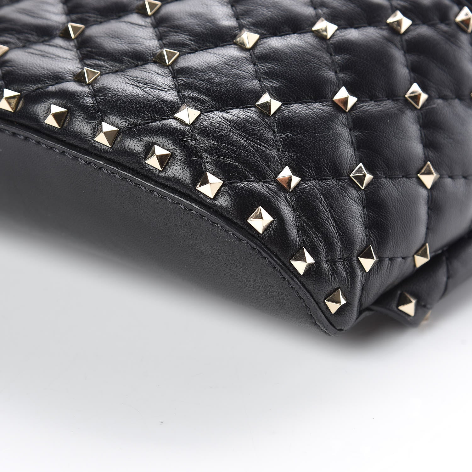 Valentino Garavani Lambskin Rockstud Spike Belt Bag 75 Black 6 of 9