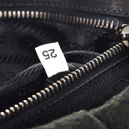 Prada Wool Crystal Clutch Black Militare 7 of 7