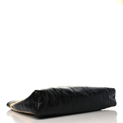 Chanel Aged Calfskin Quilted Large 31 Shopping Bag Beige Black 4 of 9