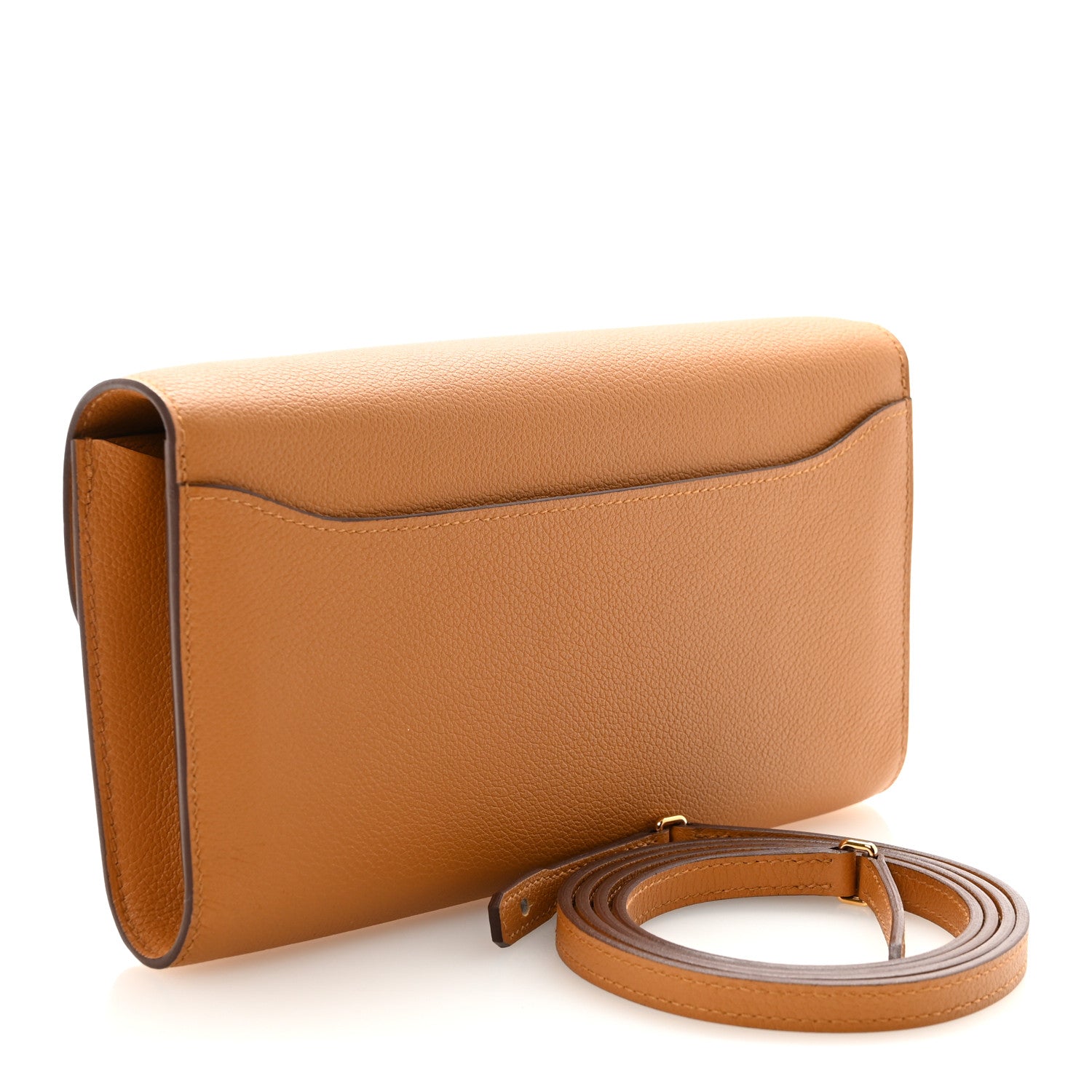 Hermes Evercolor Constance Wallet To Go Caramel 2 of 9