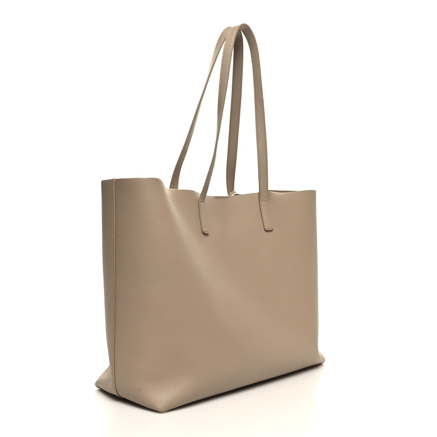 Calfskin Large Shopping Tote Dark Beige