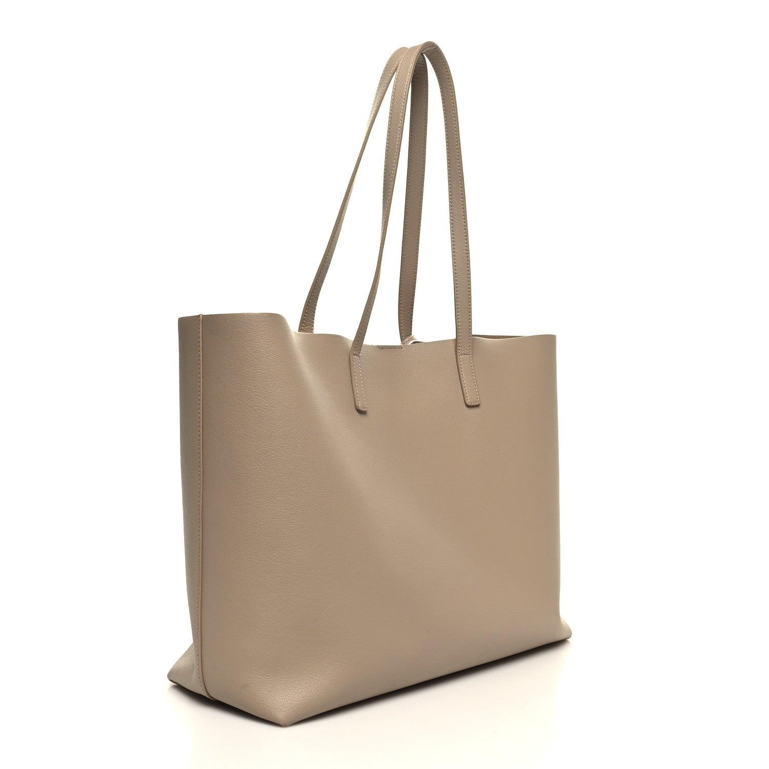 Saint Laurent Calfskin Large Shopping Tote Dark Beige 4 of 14