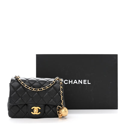 Chanel Lambskin Quilted Mini Pearl Crush Flap Black 8 of 12