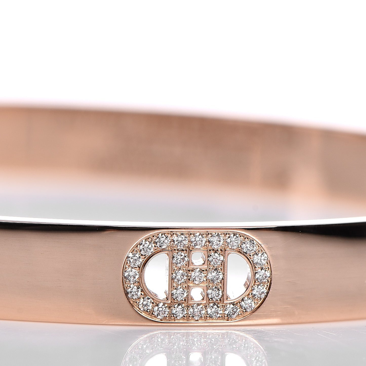 18K Rose Gold Diamond PM H D'Ancre Bracelet SH