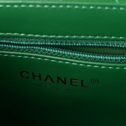 Chanel Shiny Aged Calfskin Quilted Nano Kelly Shopper Green 6 of 11